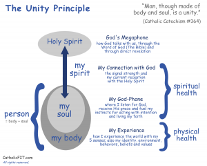 Dave Reddy's CatholicFIT visual display of The Unity Principle from the Catholic Catechism #364